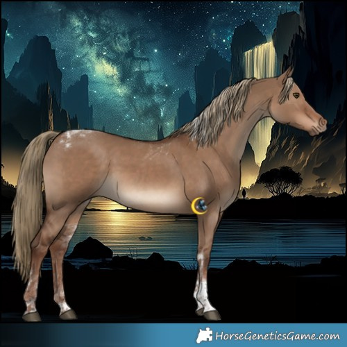 Horse Color:Liver Red Dun Tobiano