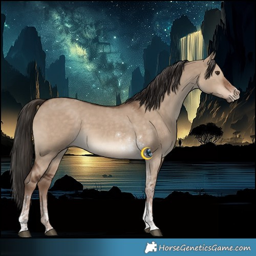 Horse Color:Liver Red Dun Tobiano Rabicano 