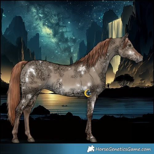 Horse Color:White Spotted Liver Red Dun Ice Rabicano 