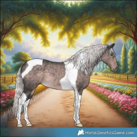 Horse Color:Platinum Chocolate Palomino Tobiano 