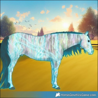 Horse Color:Thunderstruck White Spotted Blue Onyx Ice