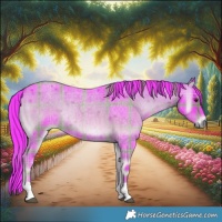 Horse Color:Watercolor Plaid Liver Red Onyx Roan Brindle