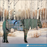 Horse Color:Void Plaid  White Spotted Liver Red Dun Brindle 