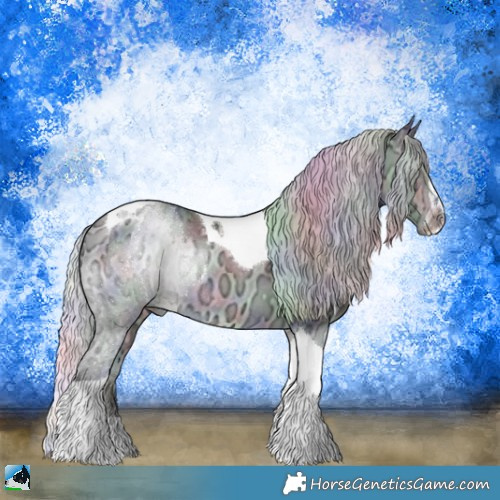 Horse Color:Nacre Silver Brown Chinchilla Ice Sabino Tobiano Rabicano 