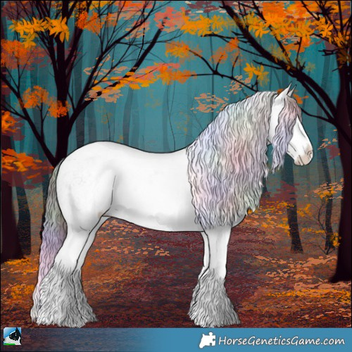 Horse Color:Nacre Chocolate Brown Chinchilla Ice Sabino 