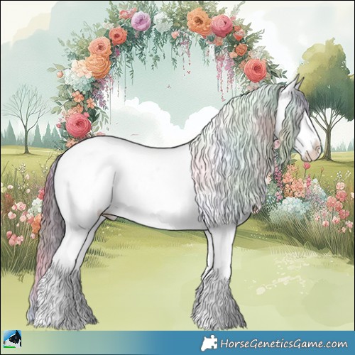Horse Color:Nacre Chocolate Black Chinchilla Ice Sabino Rabicano 