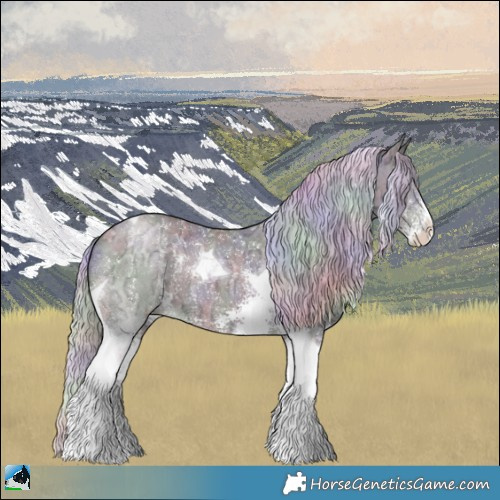 Horse Color:Nacre Chocolate Silver Black Chinchilla Ice Sabino Tobiano 