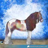 Horse Color:Nacre Chocolate Brown Onyx Tobiano 