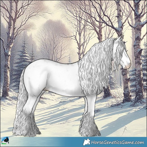 Horse Color:Chocolate Silver Smoky Blue Onyx Chinchilla Sabino 