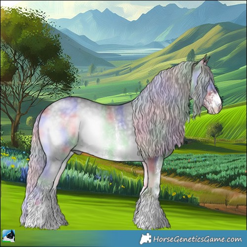 Horse Color:Nacre Silver Blue Onyx Chinchilla Sabino 