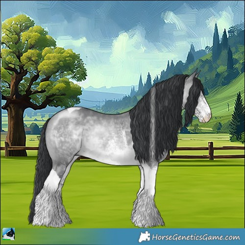 Horse Color:White Spotted Brown Chinchilla Tobiano 