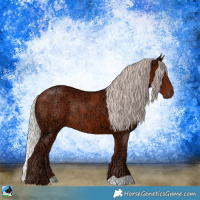 Horse Color:Chocolate Silver Bay Ice Rabicano