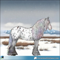 Horse Color:Nacre White Spotted Chocolate Silver Brown Chinchilla Ice Appaloosa