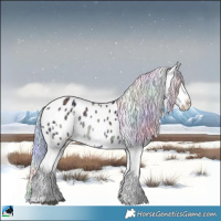 Horse Color:Nacre White Spotted Chocolate Silver Brown Chinchilla Ice Appaloosa