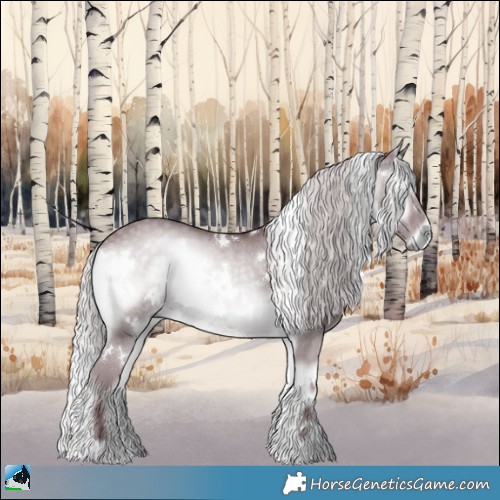 Horse Color:White Spotted Chocolate Silver Blue Onyx Chinchilla 