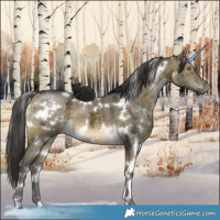 Horse Color:White Spotted Buckskin Ice Dun Mushroom Brindle