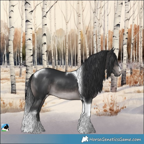 Horse Color:Platinum Brown Tobiano 