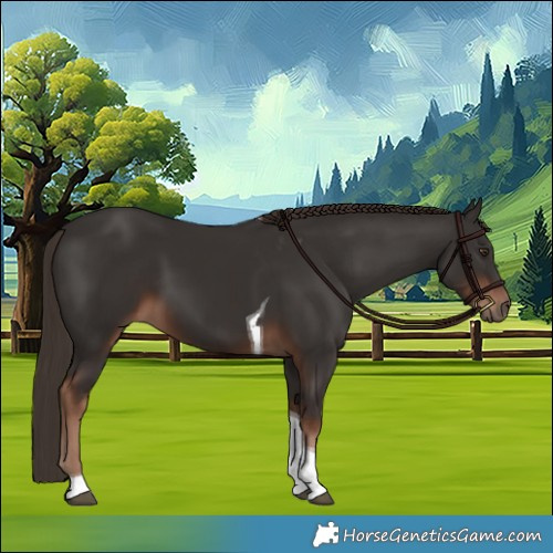 Horse Color:Liver Chestnut Tobiano 