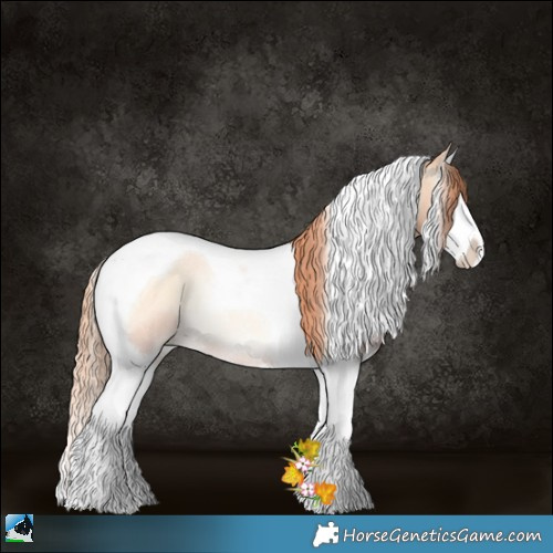 Horse Color:Amber Champagne Pearl Onyx Sabino Splash Tobiano Rabicano 