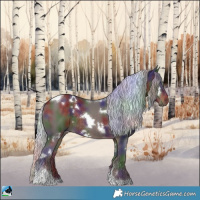 Horse Color:Nacre White Spotted Silver Brown Tobiano Rabicano