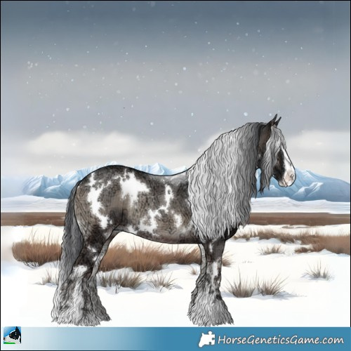 Horse Color:White Spotted Blue Onyx Ice Sabino Rabicano