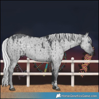 Horse Color:Silver Grullo Chinchilla Tobiano Brindle