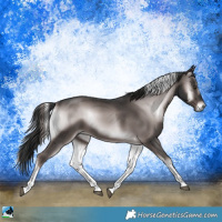 Horse Color:Platinum Liver Red Onyx Tobiano 