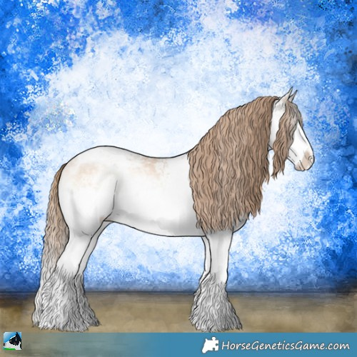 Horse Color:White Spotted Perlino Ice Onyx Rabicano 