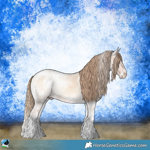 Horse Color:White Spotted Perlino Ice Onyx Sabino Rabicano 