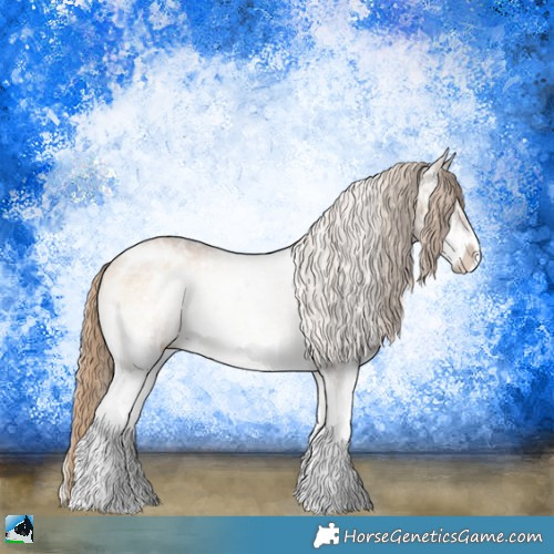 Horse Color:Perlino Ice Onyx Sabino Rabicano 