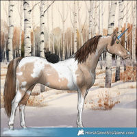 Horse Color:White Spotted Brown Pearl Dun Tobiano