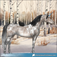 Horse Color:White Spotted Brown Ice Dun Rabicano Brindle 