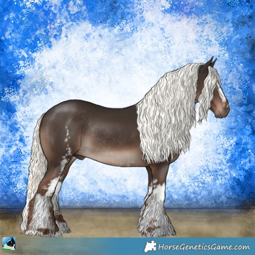 Horse Color:White Spotted Liver Chestnut Mushroom Rabicano 