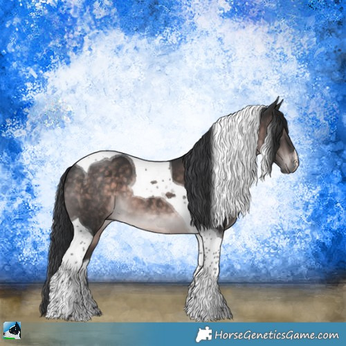 Horse Color:Platinum Brown Tobiano 