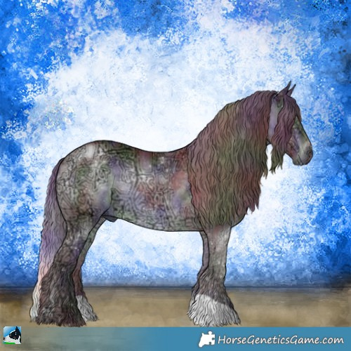 Horse Color:Nacre Chocolate Brown Chinchilla Ice Rabicano 