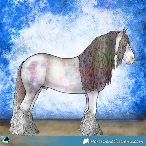 Horse Color:Nacre Plaid  Chocolate Brown Chinchilla Sabino Rabicano 