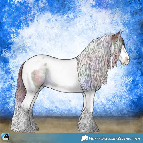 Horse Color:Nacre Chocolate Brown Chinchilla Sabino Splash Tobiano Rabicano 