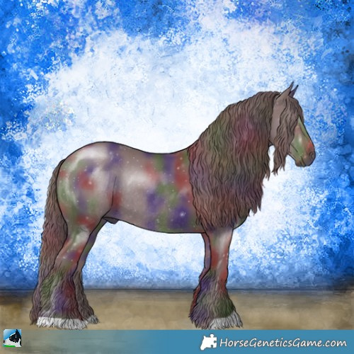 Horse Color:Nacre Chocolate Black Chinchilla Rabicano 