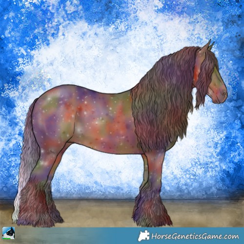 Horse Color:Nacre Chocolate Brown Rabicano 