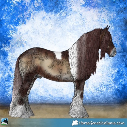 Horse Color:Chocolate Brown Ice Onyx Tobiano 