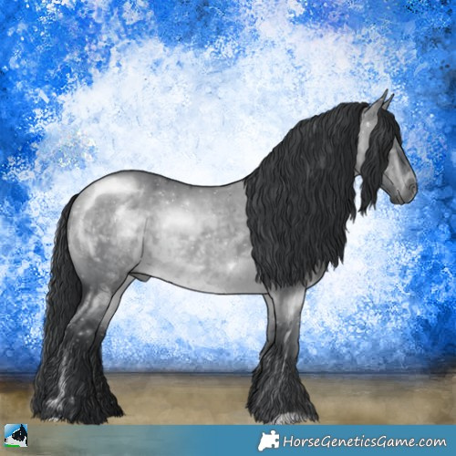 Horse Color:Brown Chinchilla Dun Rabicano 