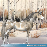 Horse Color:White Spotted Silver Buckskin Dun Sabino Rabicano 