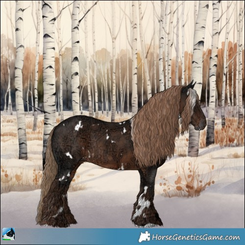 Horse Color:White Spotted Liver Chestnut Ice Rabicano 