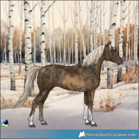 Horse Color:Chocolate Palomino Ice Mushroom Tobiano 