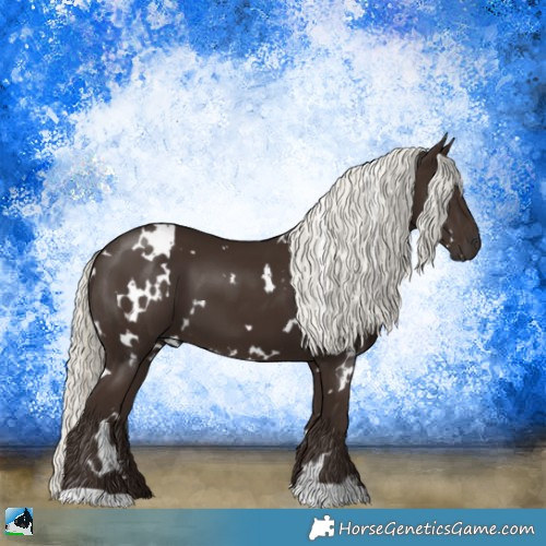 Horse Color:White Spotted Liver Chestnut Mushroom 