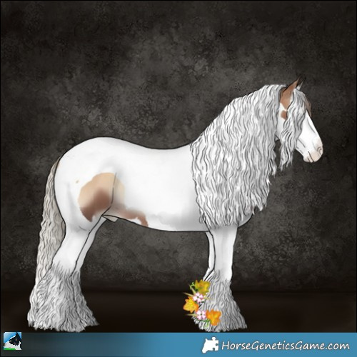 Horse Color:Liver Red Onyx Pearl Splash Tobiano 