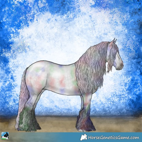 Horse Color:Nacre Silver Grullo Chinchilla Rabicano 