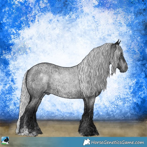 Horse Color:Silver Brown Chinchilla Ice Roan Sabino Rabicano 