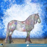 Horse Color:Nacre White Spotted Silver Grullo Chinchilla 