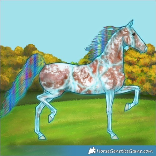 Horse Color:Painted Thunderstruck White Spotted Chestnut Ice Tobiano 